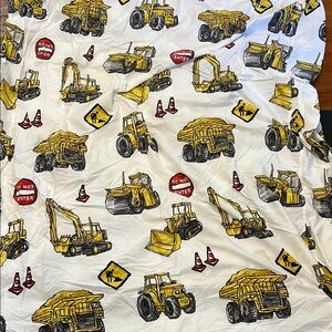 Company Store Twin Duvet Cover, construction truck